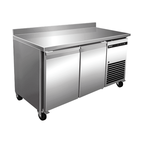 KRD Commercial Freezer counter With Upstand 2 doors Depth 700mm 314 Litres GN2200BT stainless steel catering equipment