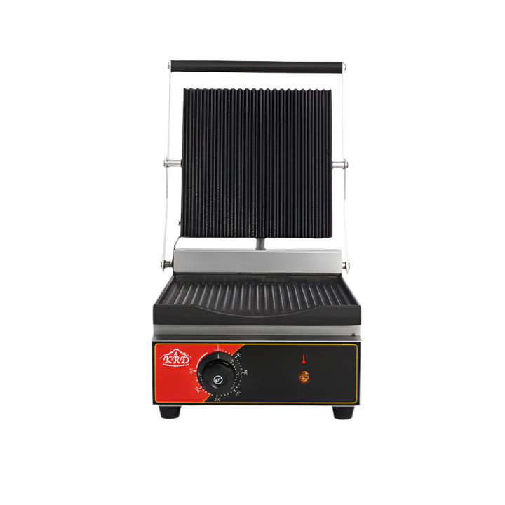 KRD Heavy Duty Panini Contact grill Ribbed Single 1.8W OP811NA