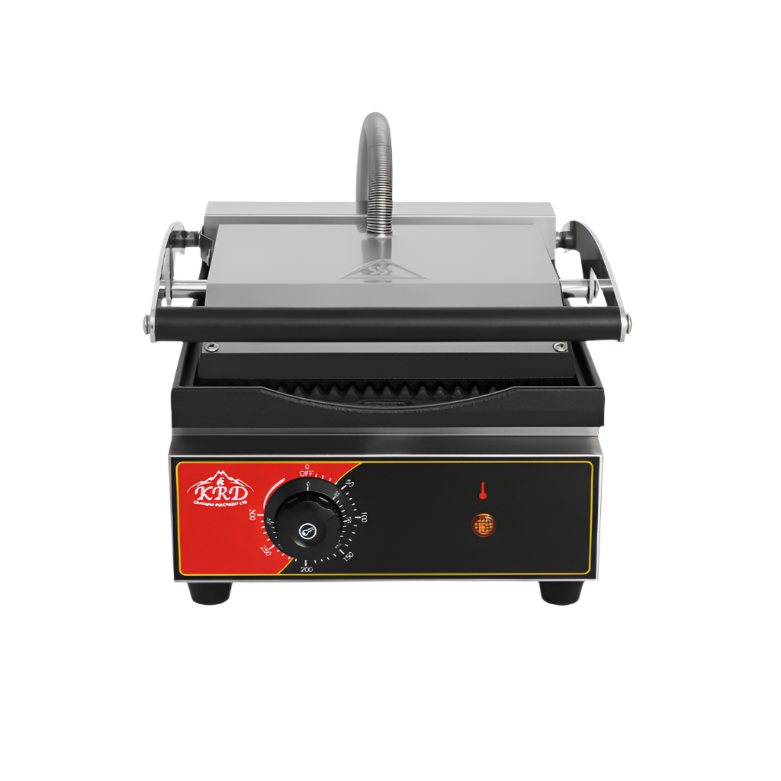 KRD Heavy Duty Panini Contact grill Ribbed Single 1.8W OP811NA