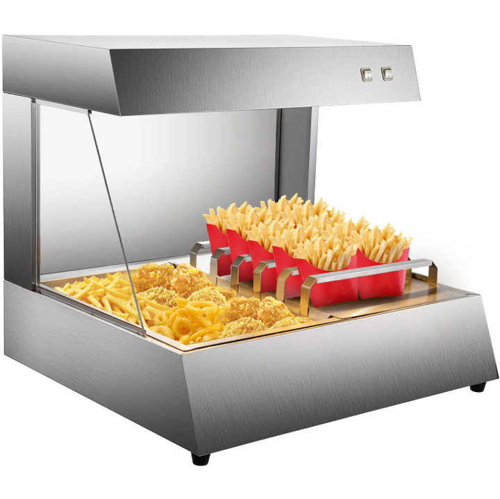 KRD Countertop 80cm Food Warmer Display & Chip Scuttle HCW8