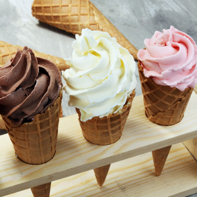 KRD Three Flavour Soft Serve Ice Cream & Frozen Yoghurt Machine with Air Pump Function 20-25L/H