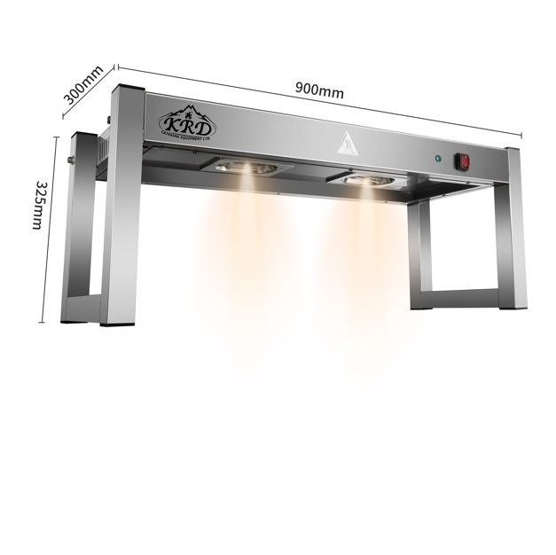 KRD Commercial Quartz Lamp Heating Gantry Single tier 900mm FWL091