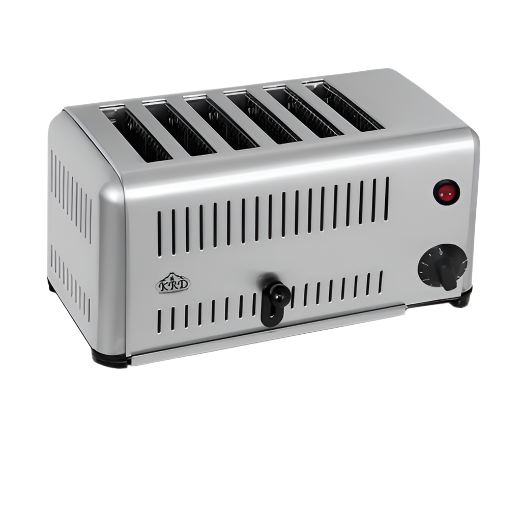 KRD Commercial Electric 6 Slice Toaster stainless steel ET6