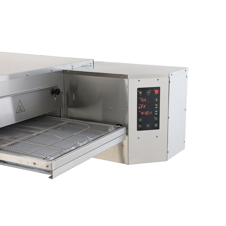 KRD Commercial Gas Conveyor Pizza Oven 20 Pizzas of 18'' Per Hour Standing Programmable LM18Q