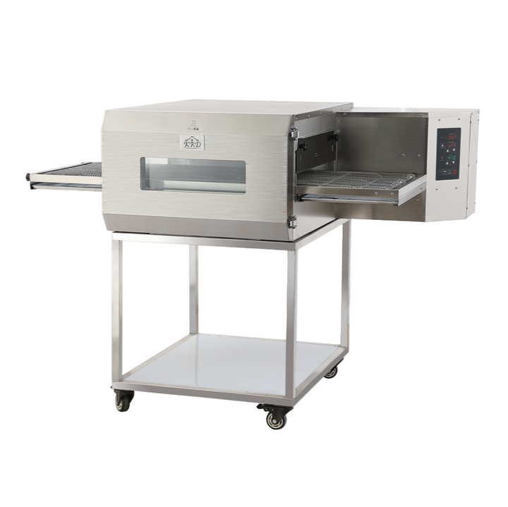 KRD Commercial Gas Conveyor Pizza Oven 20 Pizzas of 18'' Per Hour Standing Programmable LM18Q
