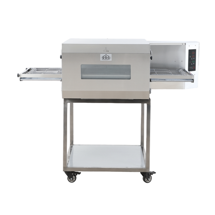 KRD Commercial Gas Conveyor Pizza Oven 20 Pizzas of 18'' Per Hour Standing Programmable LM18Q