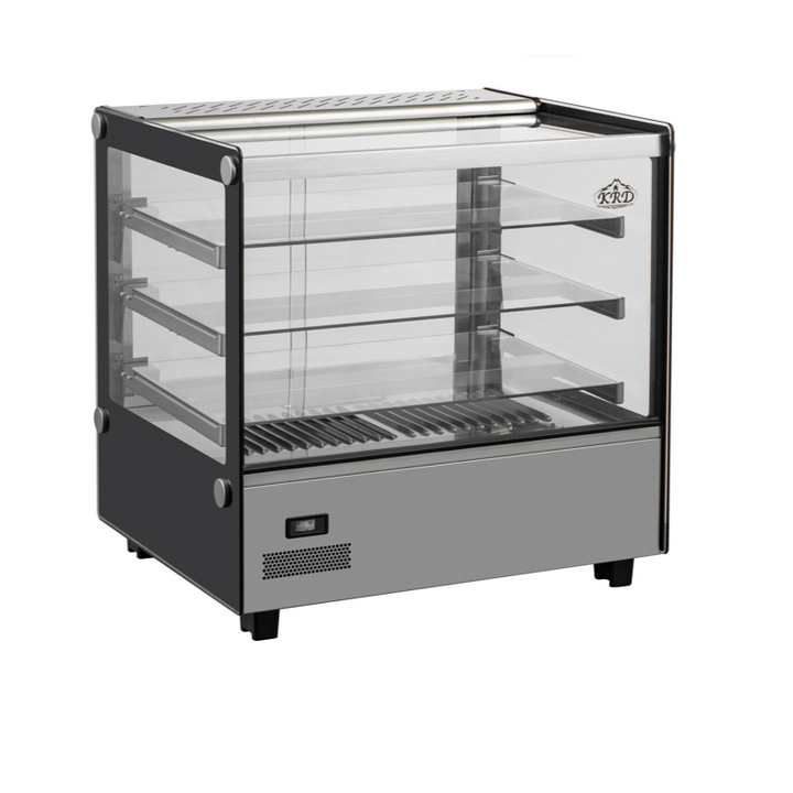 KRD Commercial 120 Litre Countertop Display Warmer 3 shelf stainless steel