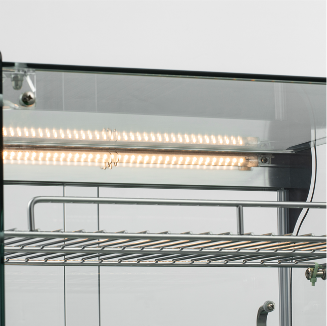 KRD Commercial 165 Litre Countertop Display Warmer 3 shelf stainless steel 88cm