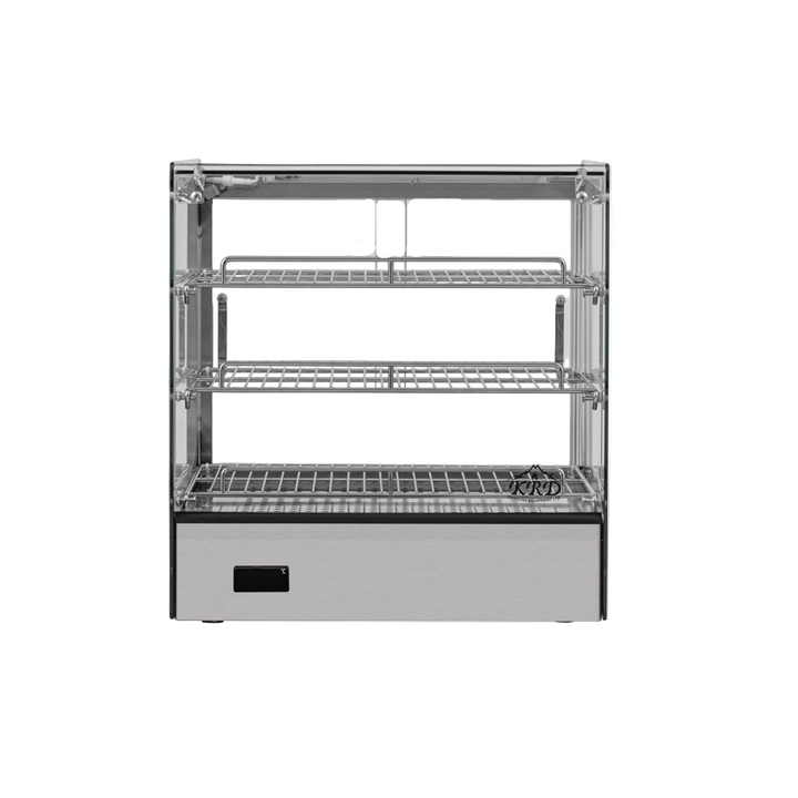 KRD Commercial 95 Litre Countertop Display Warmer 3 shelf stainless steel 50cm