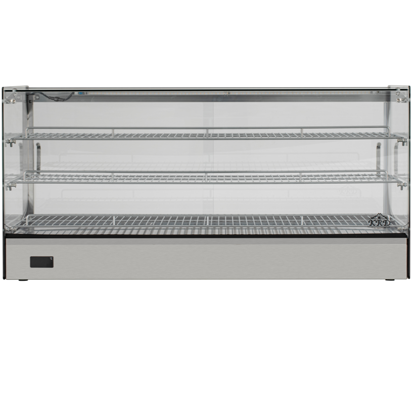 KRD Commercial 205 Litre Countertop Display Warmer 3 shelf stainless steel 110cm