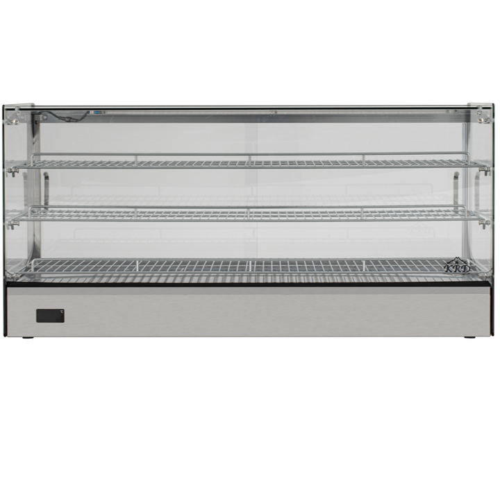 KRD Commercial 205 Litre Countertop Display Warmer 3 shelf stainless steel 110cm