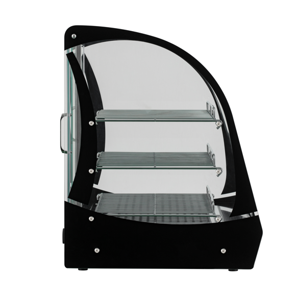 KRD Commercial Curved Front Display Warmer 95 Litres with 3 shelves Countertop 50cm