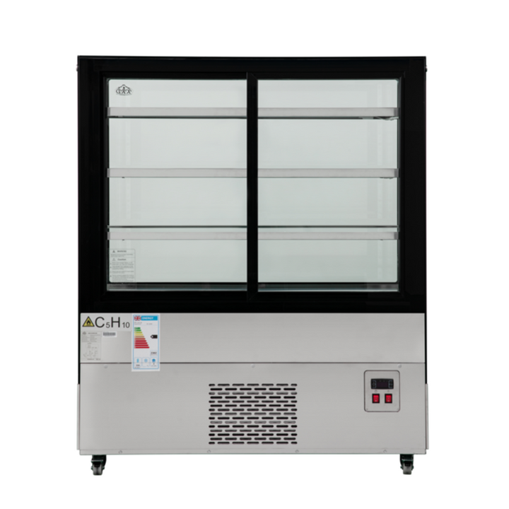 KRD Commercial Display Merchandiser Cake Fridge 550 litres 3 shelves Stainless Steel 1200mm