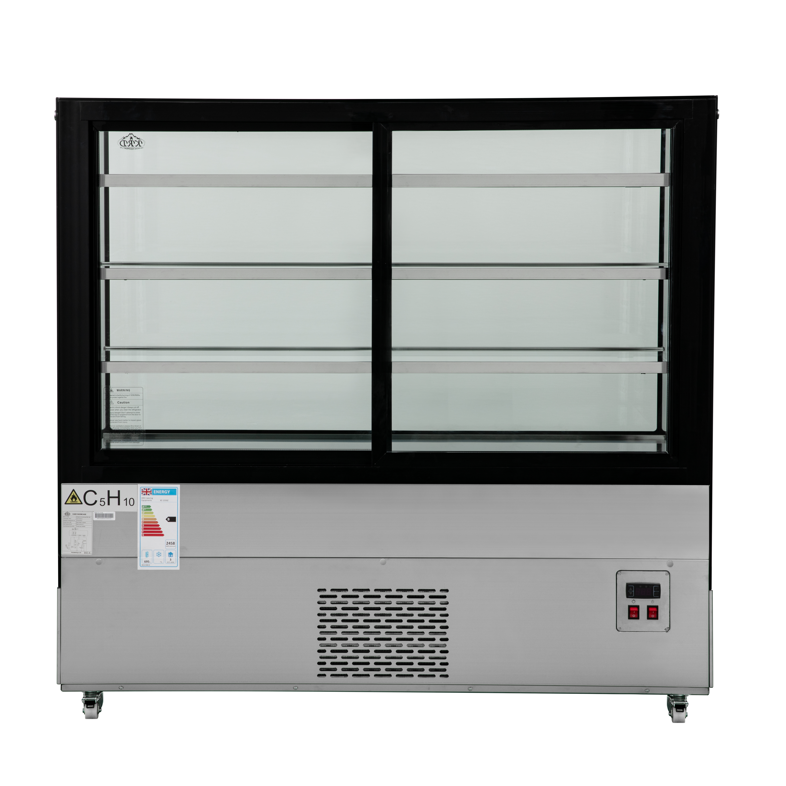 KRD Cake Counter 1500x675x1435mm 3 shelves Stainless steel base LED 1500mm