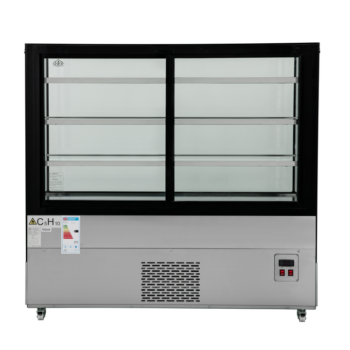 KRD Cake Counter 1500x675x1435mm 3 shelves Stainless steel base LED 1500mm