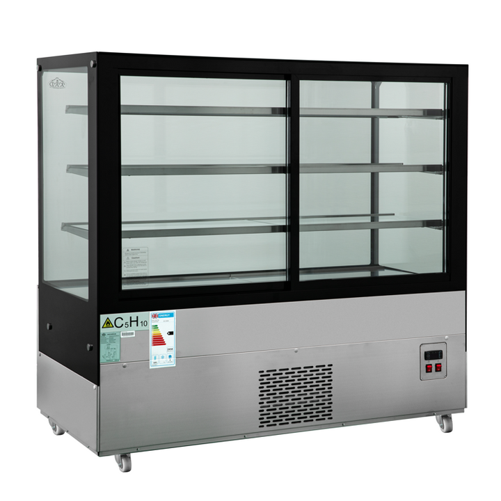 KRD Cake Counter 1500x675x1435mm 3 shelves Stainless steel base LED 1500mm