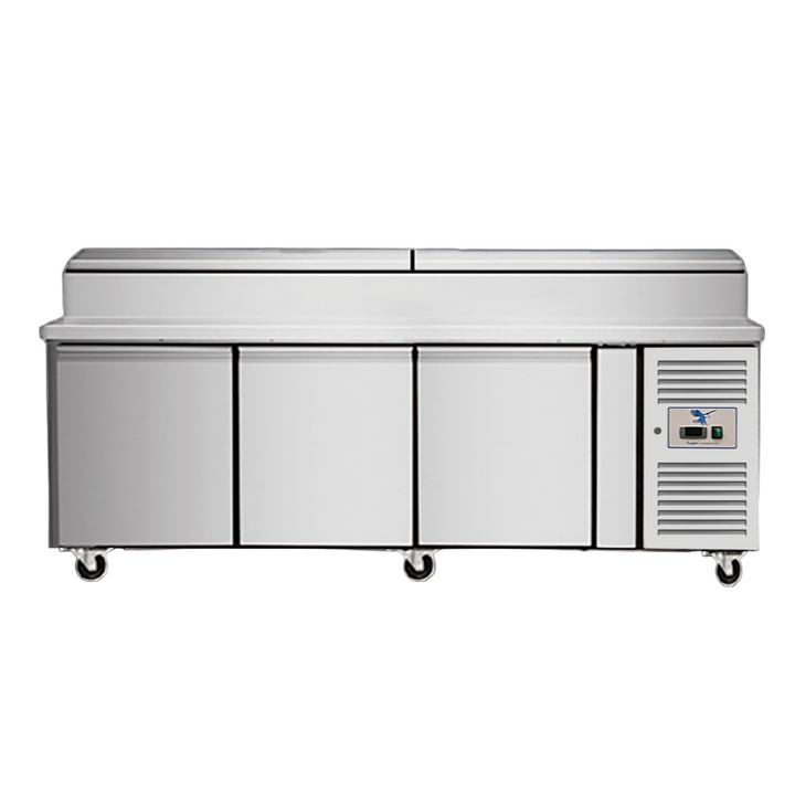 Preparation Counter 3 doors Pizza Toppings Fridge 11xGN1/3 2020x800x1085mm EC3800