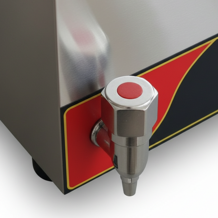 KRD Commercial Round Bain Marie 2 Hot pots 2x 4 litres Countertop with Drain Tap CG0421