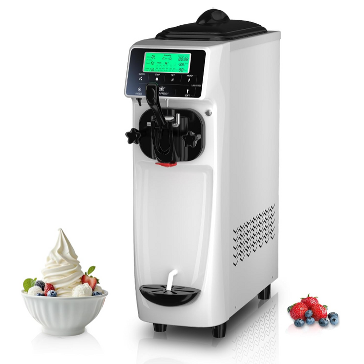 KRD Soft Serve Ice Cream Machine with Air Pump Function 16-18L/H Table Top