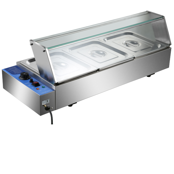 KRD Commercial Display Wet Bain Marie Countertop warmer 3xGN1/2 935mm