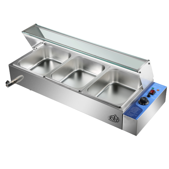 KRD Commercial Display Wet Bain Marie Countertop warmer 3xGN1/2 935mm