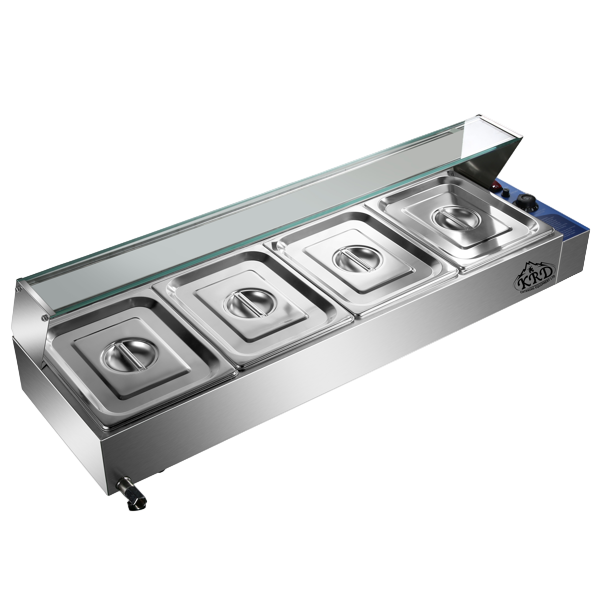 KRD Commercial Display Wet Bain Marie Countertop warmer 4xGN1/2 1205mm