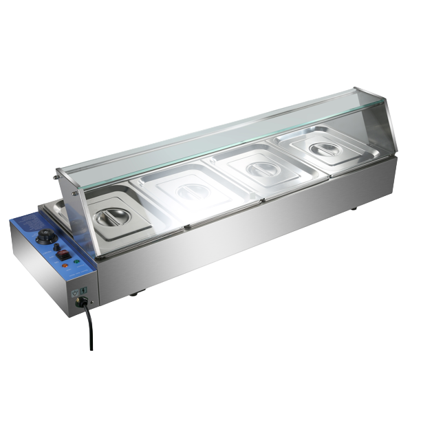 KRD Commercial Display Wet Bain Marie Countertop warmer 4xGN1/2 1205mm