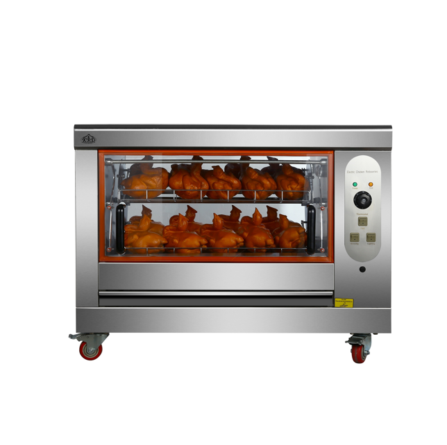 KRD Commercial Electric Chicken Rotisserie Oven 4 baskets 12-16 chickens Countertop