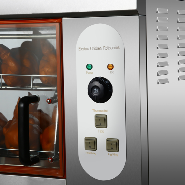 KRD Commercial Electric Chicken Rotisserie Oven 4 baskets 12-16 chickens Countertop