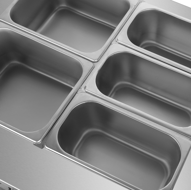 KRD Professional Mobile Bain Marie top Showcase Hot Cupboard 750mm