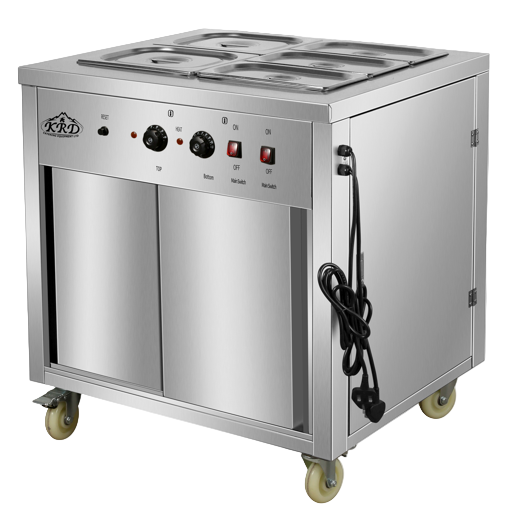 KRD Professional Mobile Bain Marie top Showcase Hot Cupboard 750mm