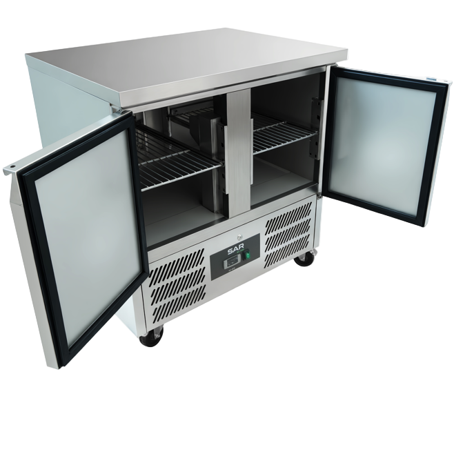 KRD Refrigerated Counter 2 doors Depth 700mm 240 Litres S901