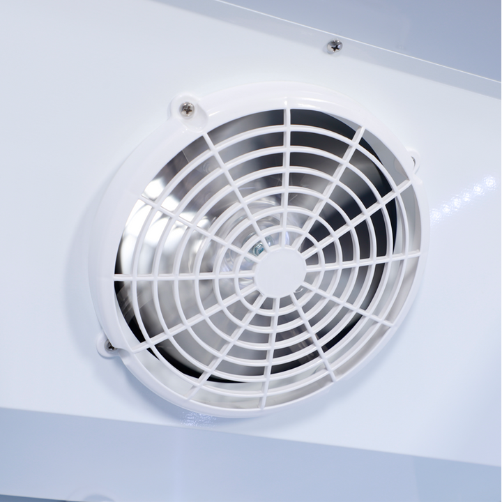 Cooling fan system for KRD Upright Single Door Glass Display Refrigerator White 68cm LGT460WL.