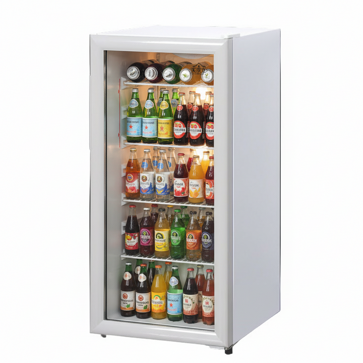 KRD Back Bar Cooler Single Hinged Door Drinks Cooler 160L White 48cm LGZ160