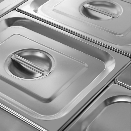 KRD Professional Bain Marie Showcase Hot Display With Heated Gantry 110(W)cm 3xGN1/1