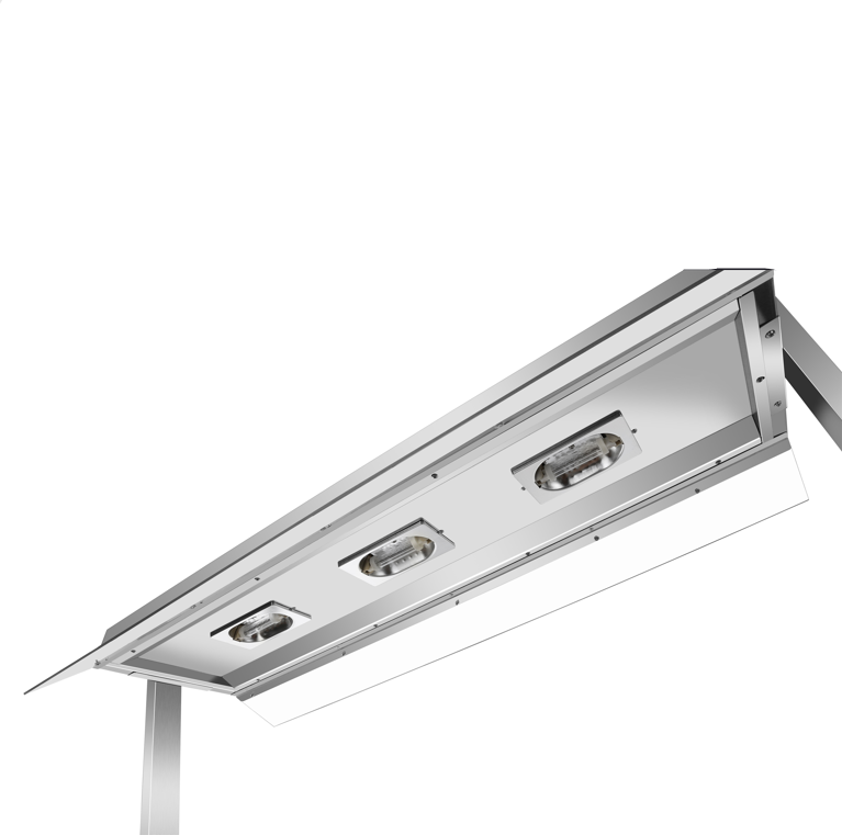 KRD Professional Bain Marie Showcase Hot Display With Heated Gantry 110(W)cm 3xGN1/1