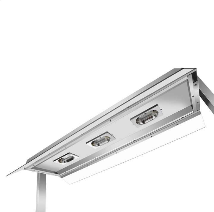 KRD Professional Bain Marie Showcase Hot Display With Heated Gantry 110(W)cm 3xGN1/1