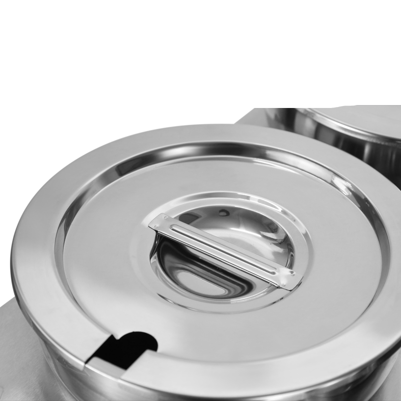 KRD 2 Round Pot Bain Marie 2x 4ltr with Drain Tap BM2TT