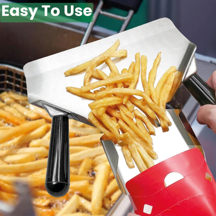 KRD Potato chip spatula Scoop French Fry Bagger Dual Handle