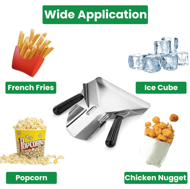 KRD Potato chip spatula Scoop French Fry Bagger Dual Handle