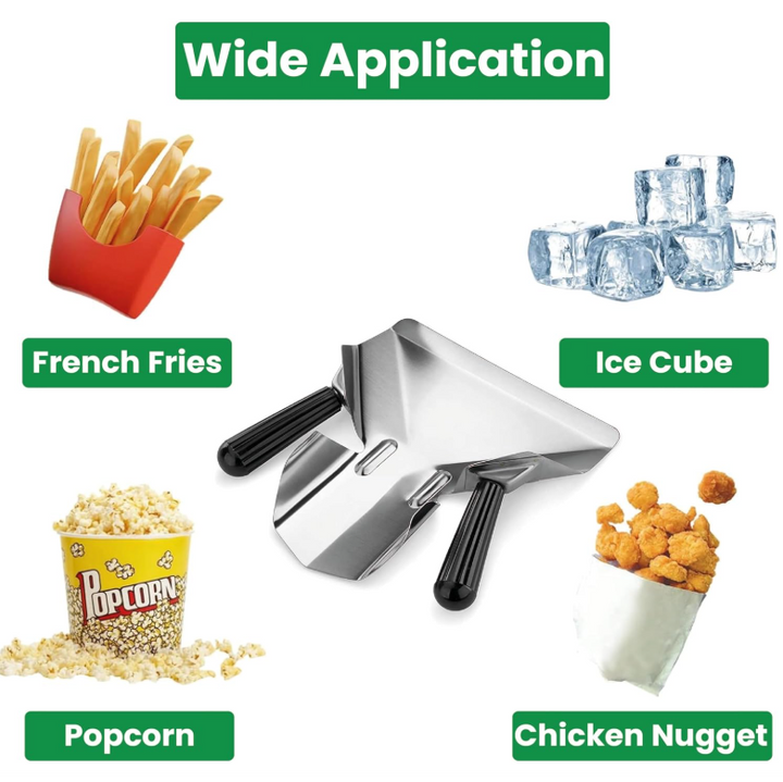 KRD Potato chip spatula Scoop French Fry Bagger Dual Handle