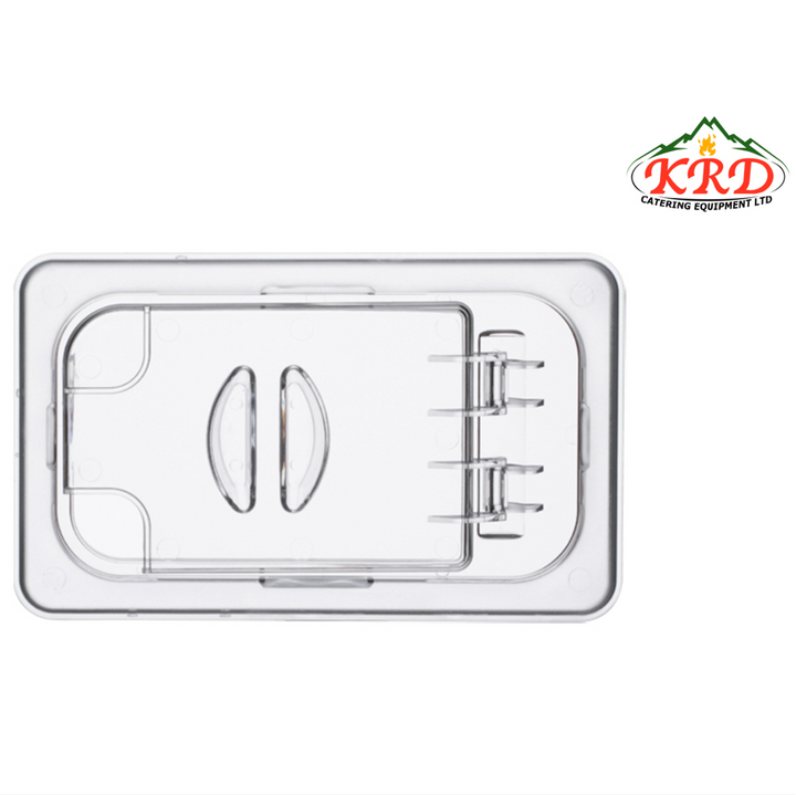 KRD Polycarbonate Gastronorm 1/4 Open Flip Lid