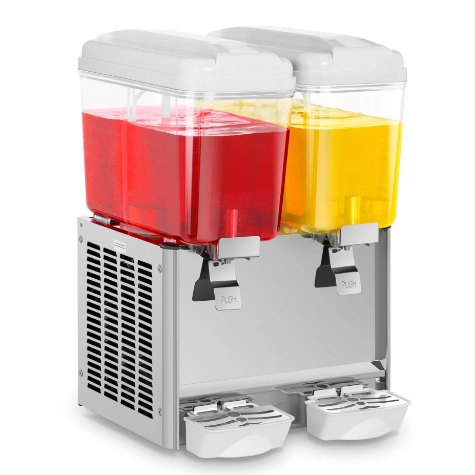 KRD Commercial 2 Tank Cold Drinks Juice Dispenser 2x18 litres