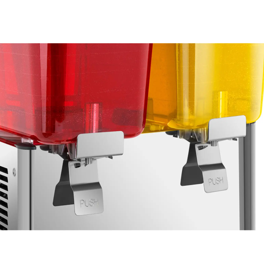 KRD Commercial 2 Tank Cold Drinks Juice Dispenser 2x18 litres