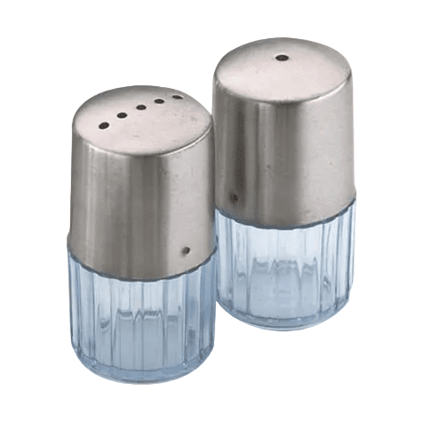 Salt & Pepper Condiment Set Clear base 6.5cm