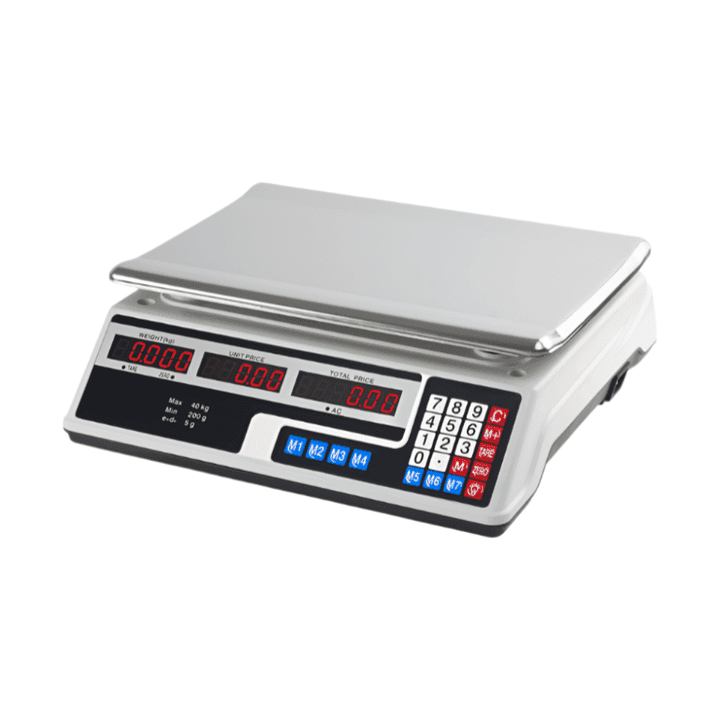KRD Commercial Weighing Scales LCD Display 40kg/200g ACS6208