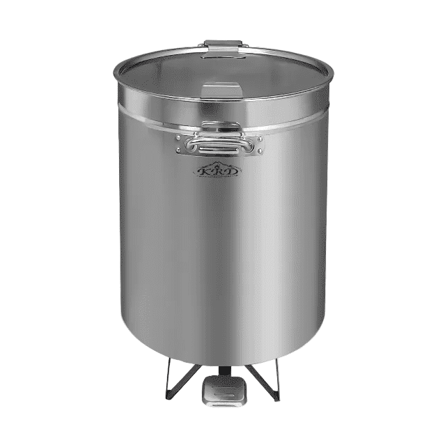 KRD Professional Waste bin Stainless steel Wheels Pedal 80 litres AD5904