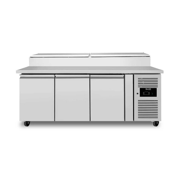 KRD Commercial 3 Door Refrigerated Prep Counter THSH3000/700 1/3