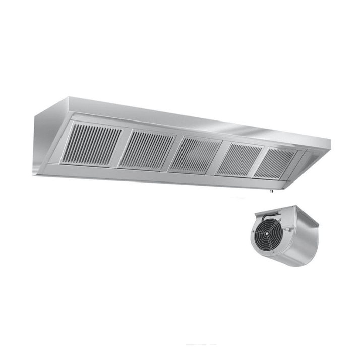 KRD Wall type Extraction canopy with Filter &amp; Fan &amp; Lights &amp; Speed control 800x700x450mm THWLR87