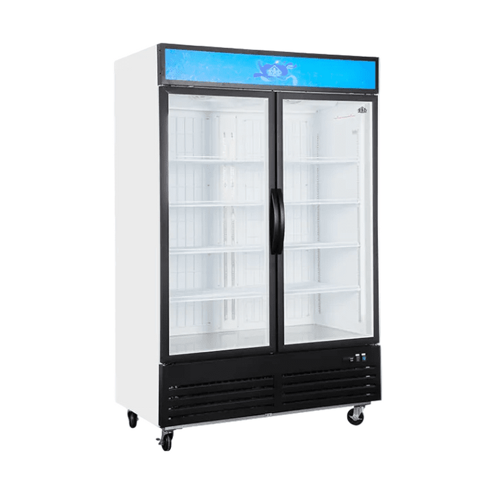 KRD 1040L Double Glass Door Display Freezer Upright Commercial LD1040M2W